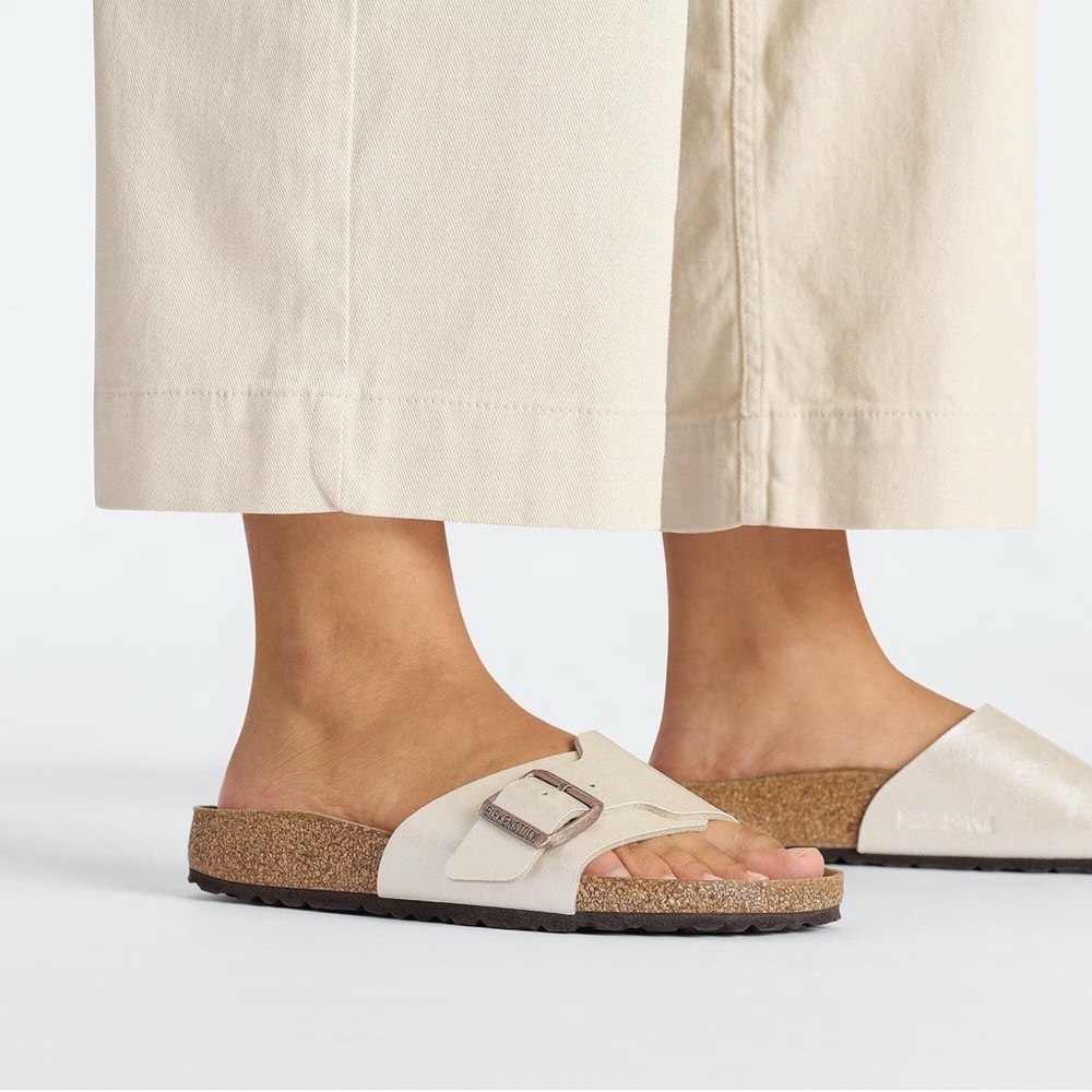 Birkenstock Catalina Birko-Flor Sandal Graceful Pearl White Medium Narrow 39 NEW - Picture 10 of 13